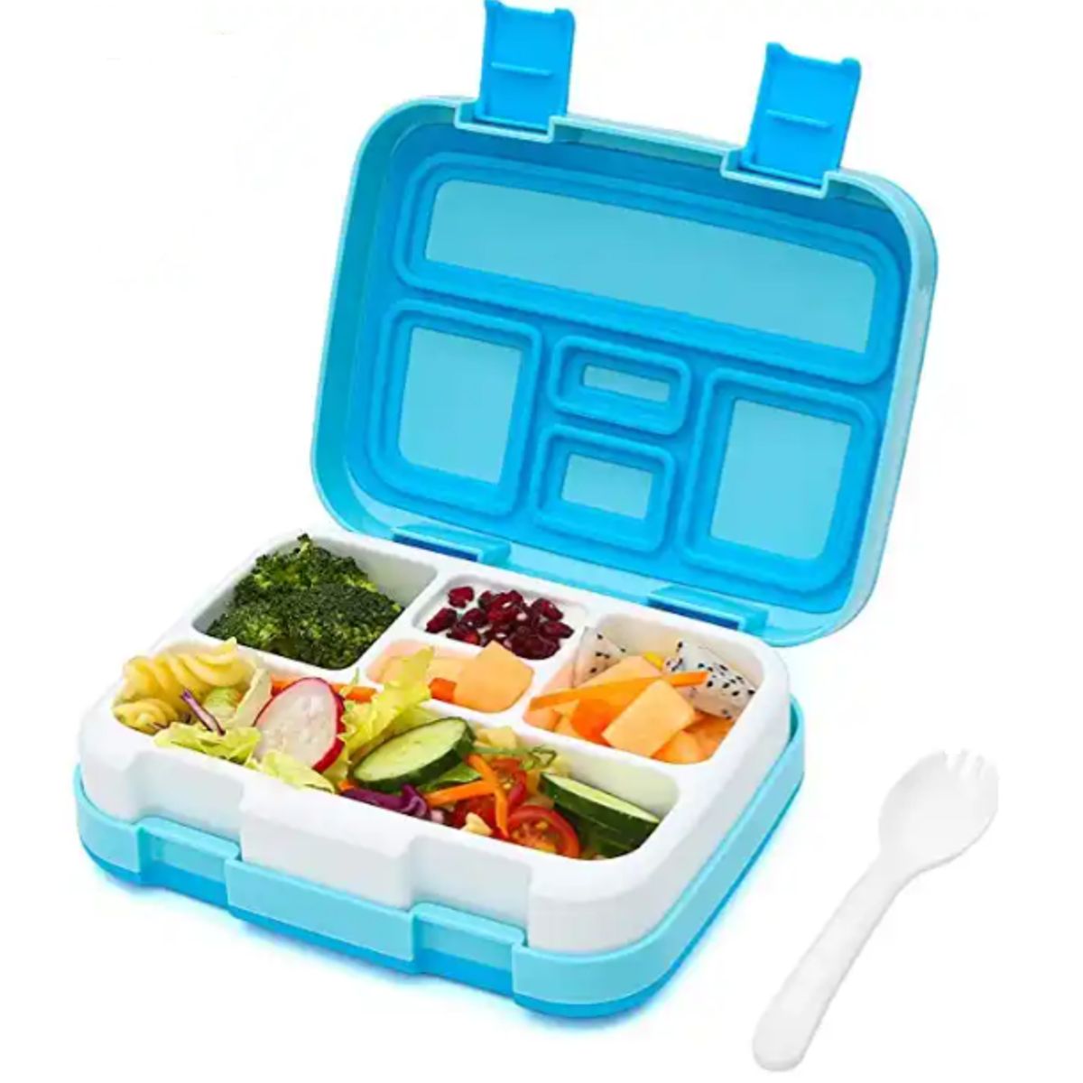 LUNCH - Lonchera portátil para niños estilo Bento Azul Antiderrames 800ml