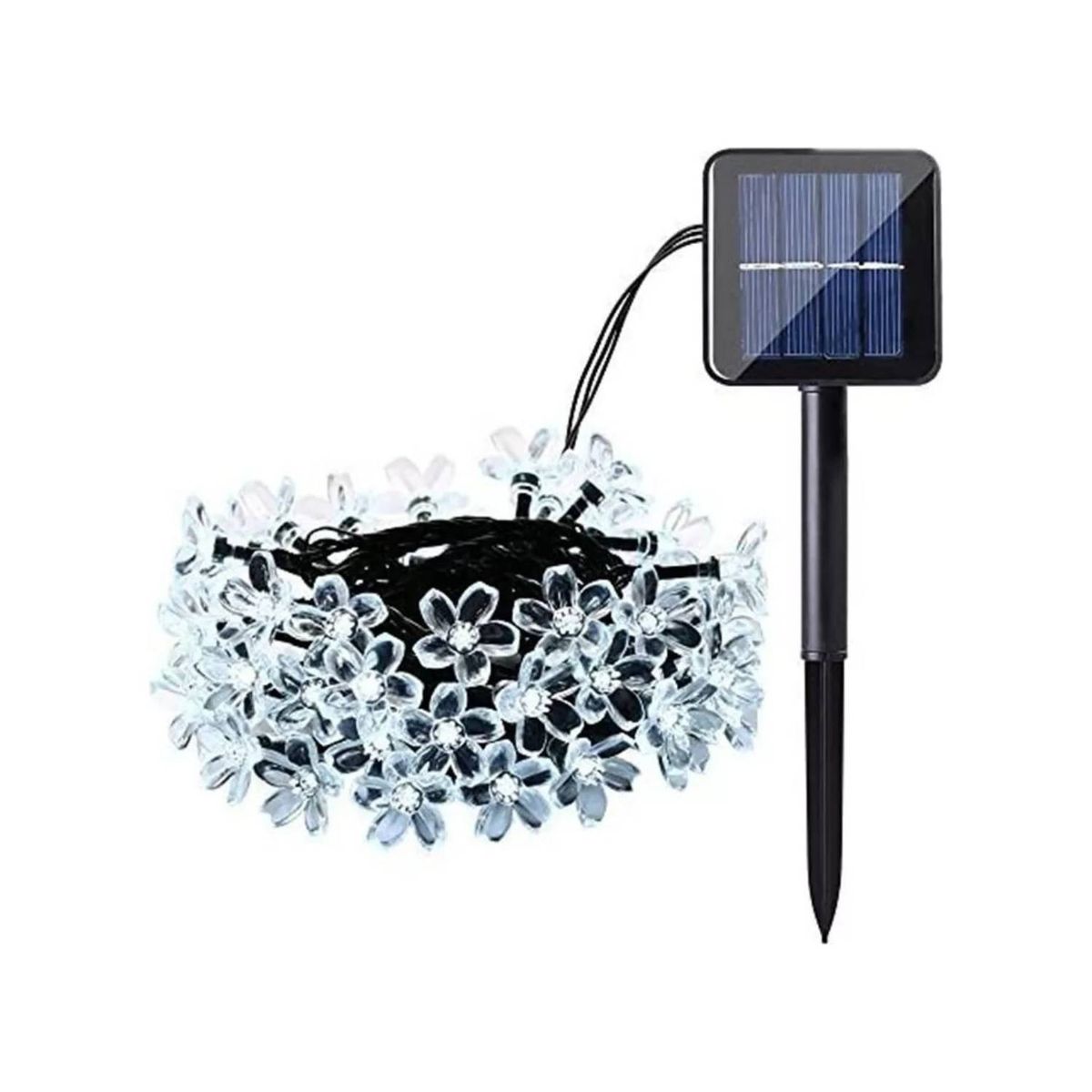 U BUY - Guirnalda Solar Hada Flor Led Boda 12 Mtrs Blanco