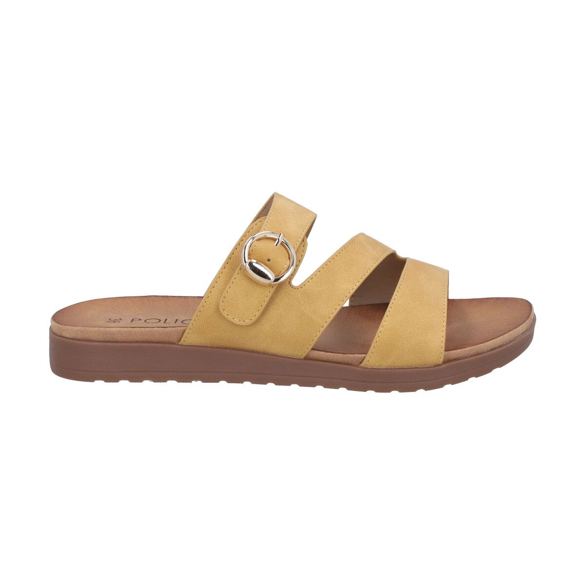 POLICE - Sandalia Mujer Mostaza Mika Police