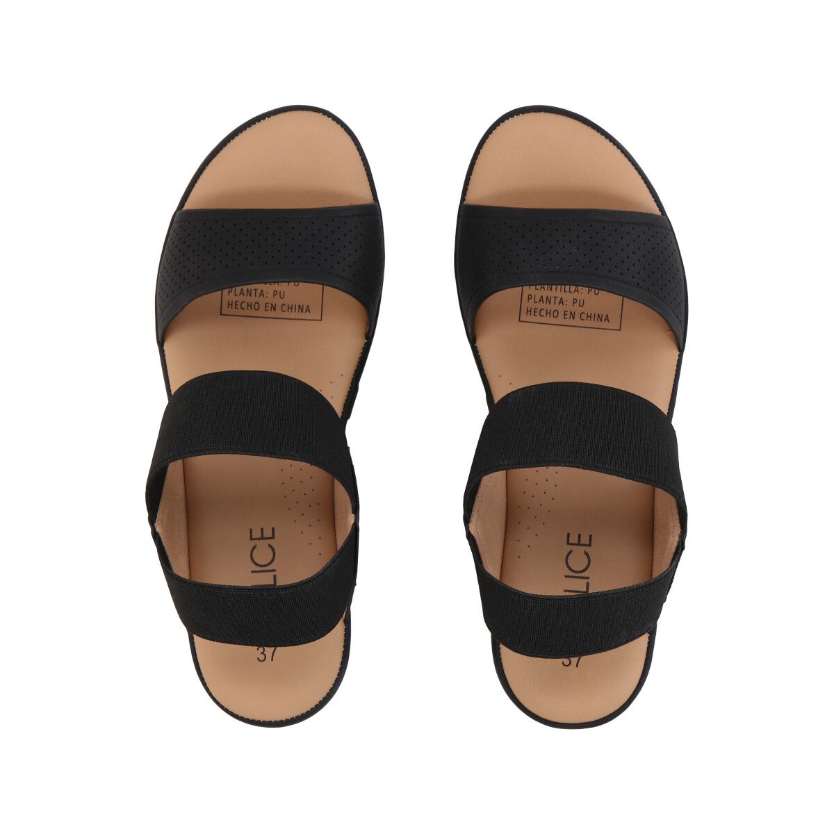 POLICE - Sandalia Mujer Negro Plataforma Sydney Police