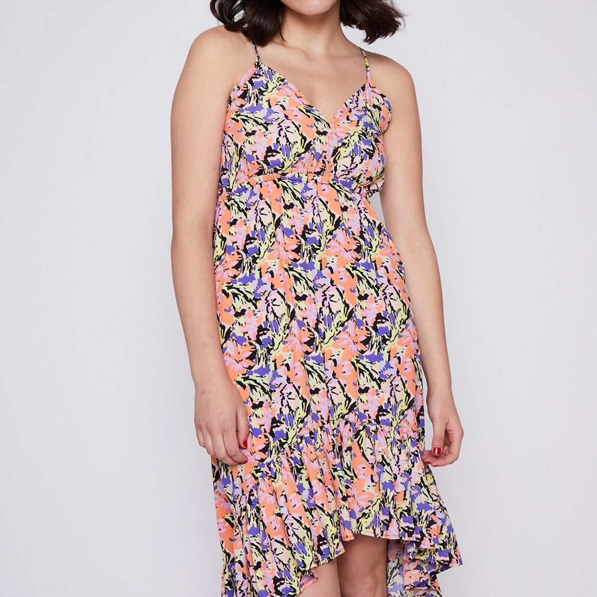 FAMILY SHOP - Vestido Mujer Pabilos Vuelos Coral Family Shop