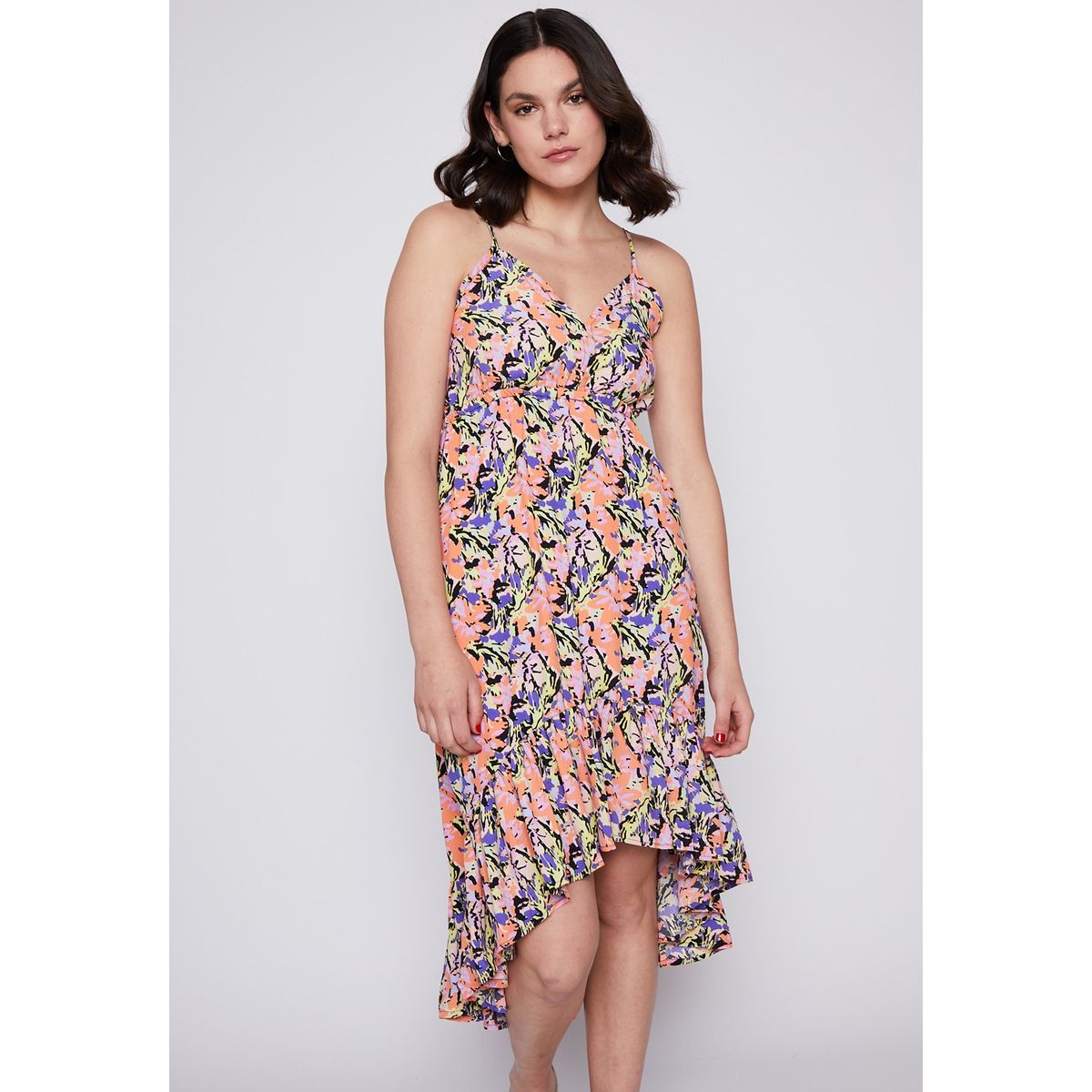 FAMILY SHOP - Vestido Mujer Pabilos Vuelos Coral Family Shop
