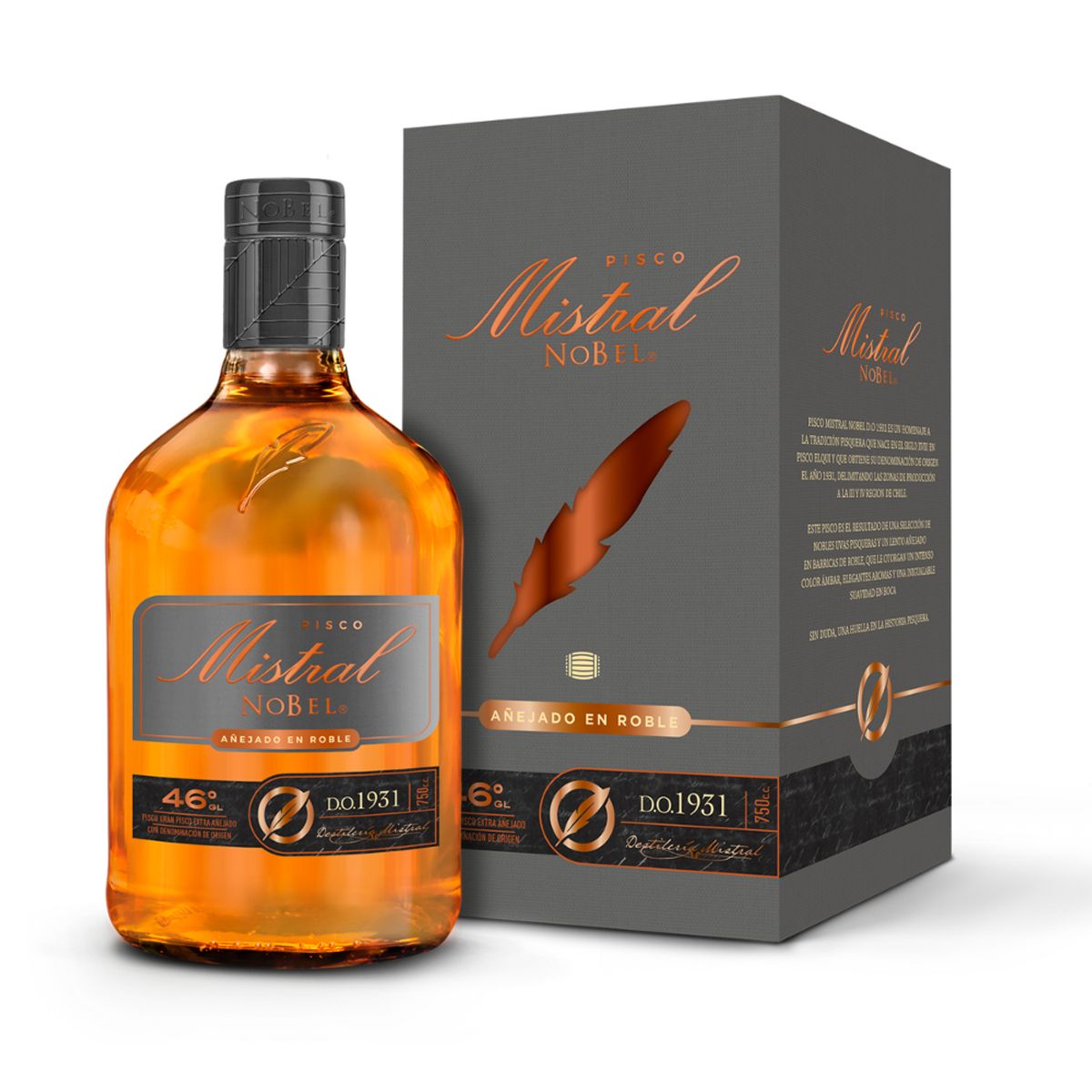 MISTRAL - Pisco Mistral Nobel Do 1931 46° 700cc