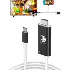 CORRERREY - Cable de conversión USB C a HDMI para televisores Switch OLED Negro