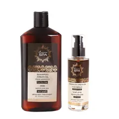 MOROCCAN SPA - Shampoo 500ml y Serum Aceite Capilar 100ml Argan Moroccan