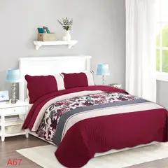 ANGELES DEL HOGAR - Cobertor Quilt de Verano Plaza y Media con Diseño 180x230cm