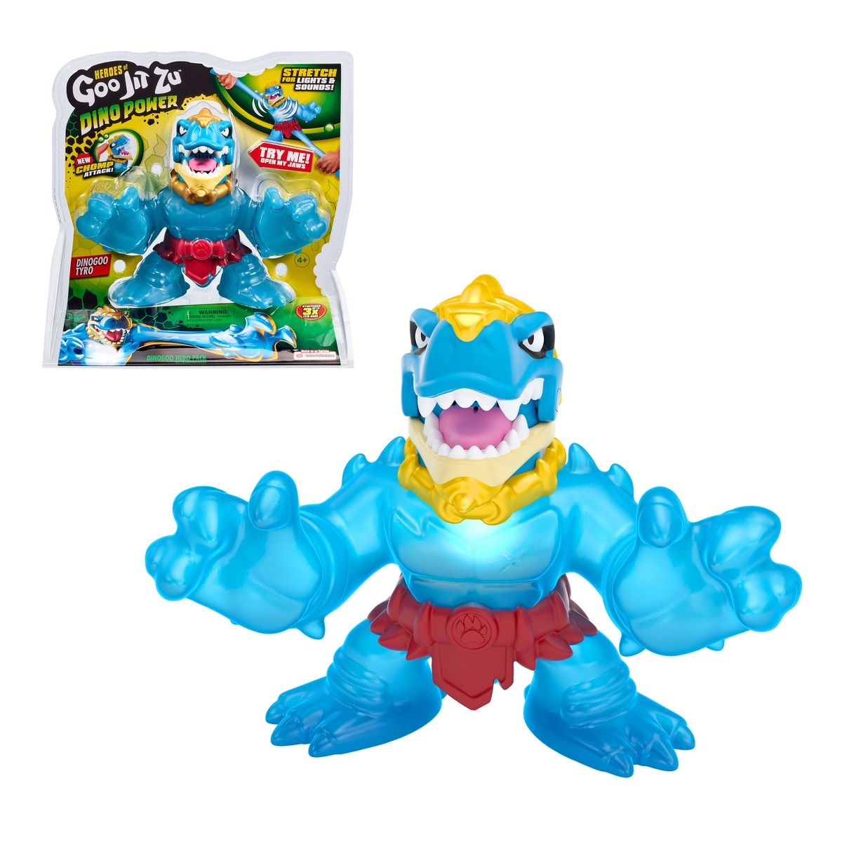 ANSALDO - Figura de acción HEROES OF GOO JIT ZU Supagoo Dino luces y