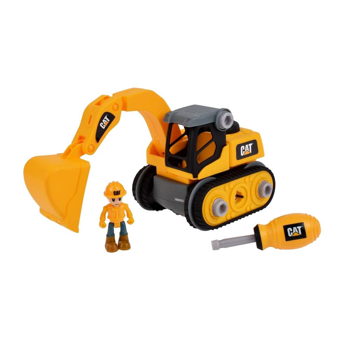 CAT - Pala cargadora CAT armable con figura y destornillador