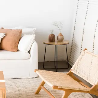 AMOBLE - Mesa Lateral Marchena Circular Madera V 45 Amoblé