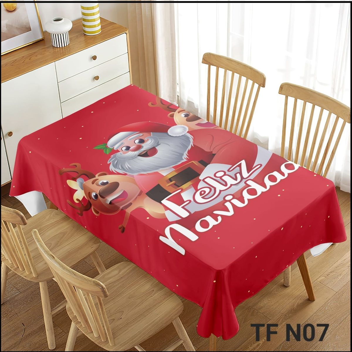 GENERICO - Mantel Rectangular Impermeable navideño 220x140cm