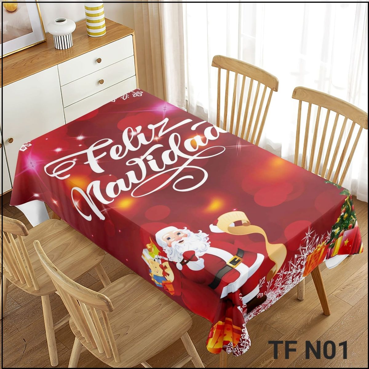GENERICO - Mantel Rectangular Impermeable navideño 220x140cm
