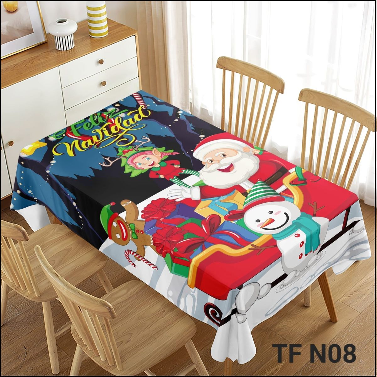 GENERICO - Mantel Rectangular Impermeable navideño 220x140cm