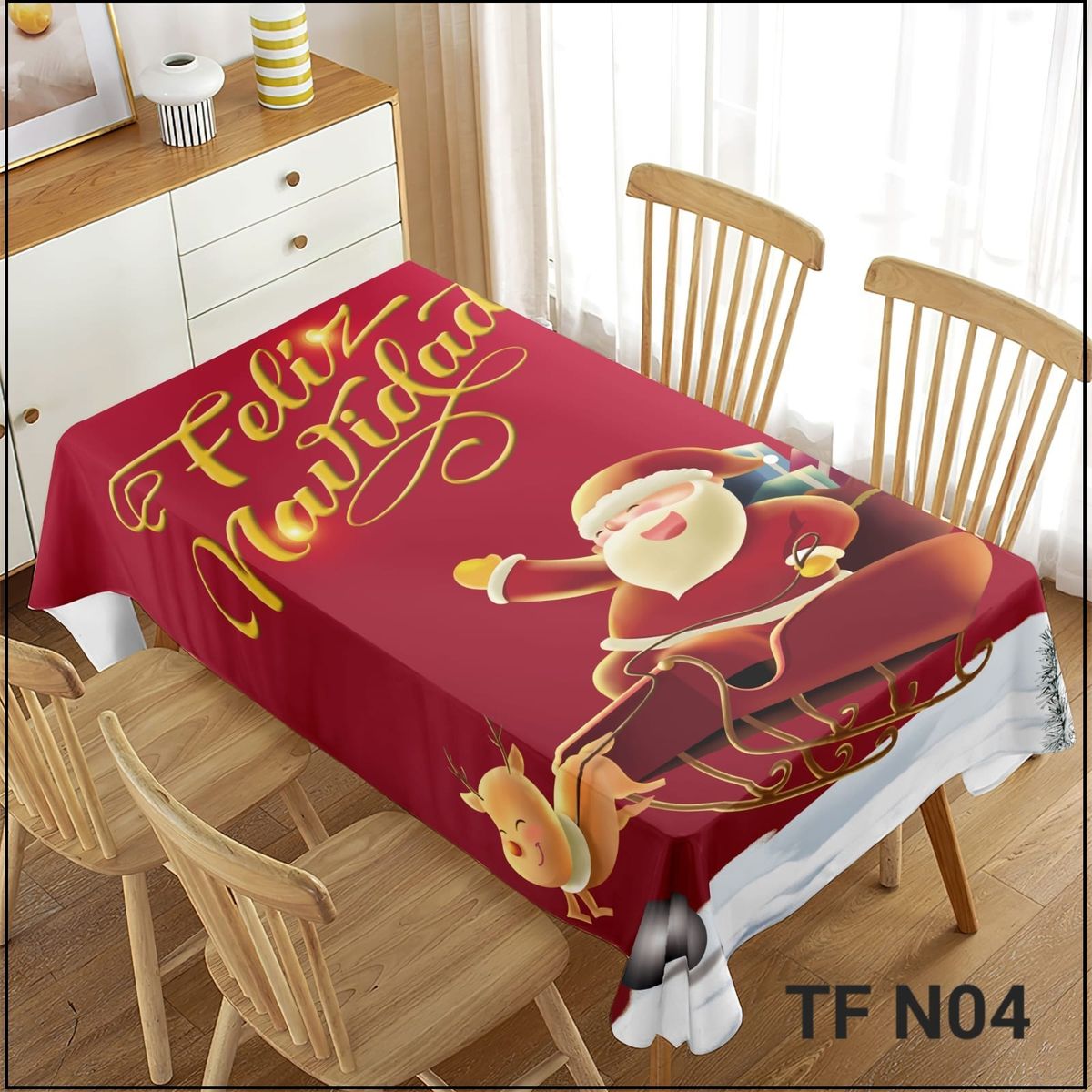 GENERICO - Mantel Rectangular Impermeable navideño 220x140cm