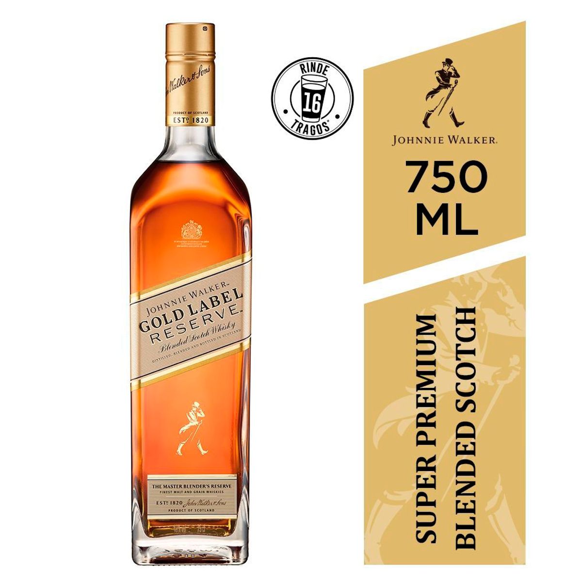 JOHNNIE WALKER - Whisky Johnnie Walker Gold Label 40° 750Cc