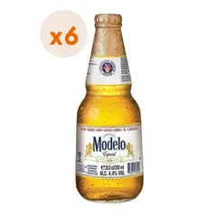 MODELO - 6X Cerveza Especial Botellín 4,5° 355Cc