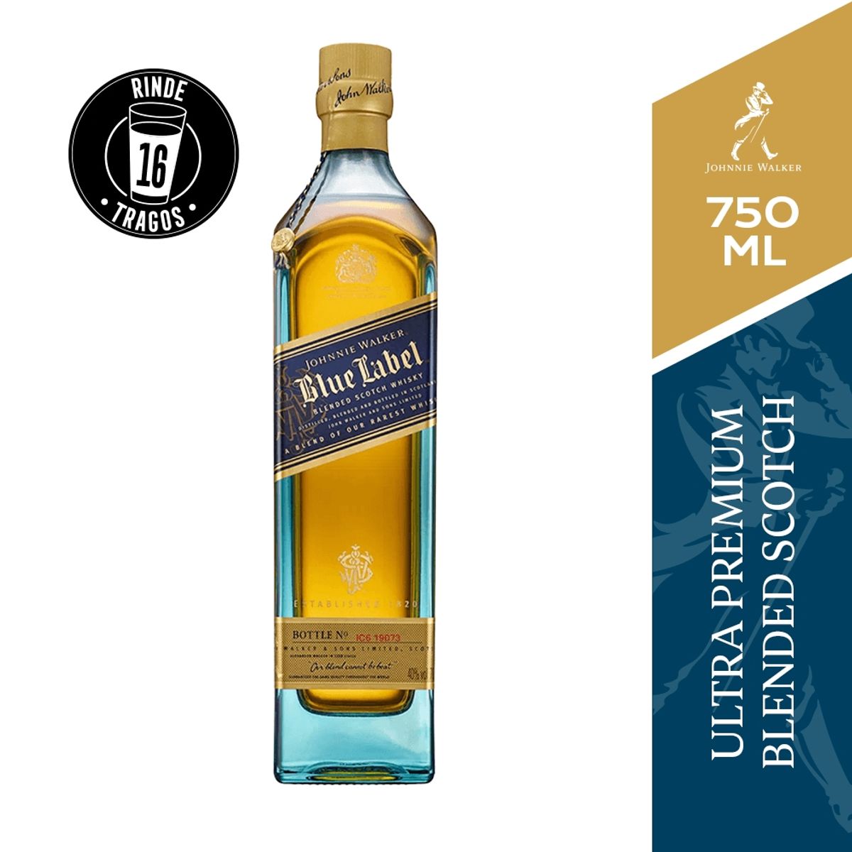 JOHNNIE WALKER - Whisky Johnnie Walker Blue Label 40° 750Cc