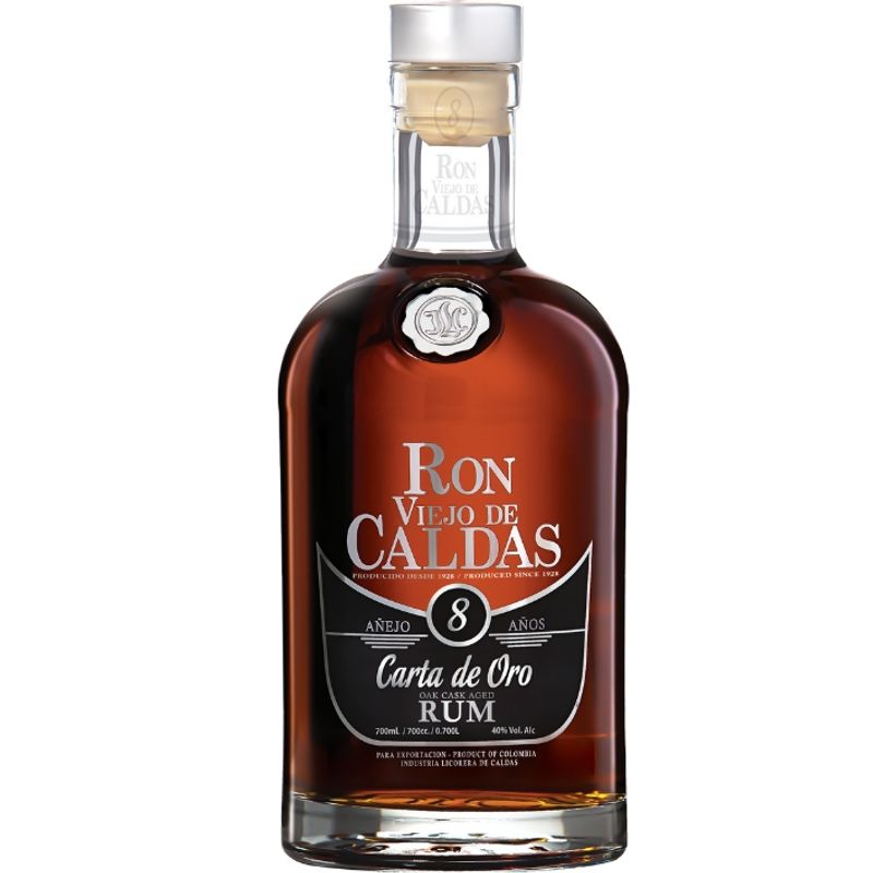 VIEJO DE CALDAS - Ron Viejo De Caldas 8 Años Carta De Oro 40° 700Cc