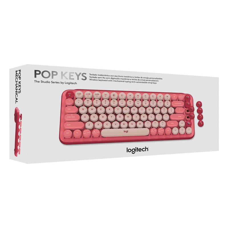 LOGITECH - 920-010715 TECLADO POP KEYS ROJO - Negro
