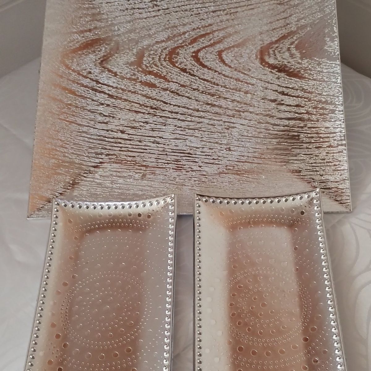 GENERICO - Pack 3 Bandejas C/Diseño - Plateado