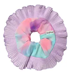 SCRUNCHIES - Bamba tiedye con plisado lila