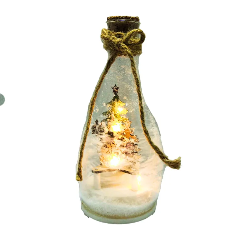 BOHEMIK - Adorno Navidad Blanco boho luminoso con nieve en movimiento