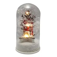BOHEMIK - Adorno Navidad Blanco luminoso nieve en movimiento Diseño Reno