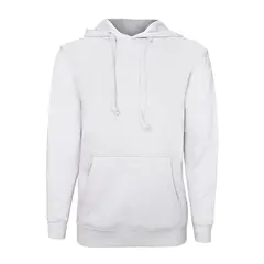 LUNA - Poleron Canguro French Terry Blanco Hombre