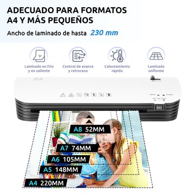 Imagen 2 del producto Termolaminadora Plastificadora Cortador De Papel 300 Micas