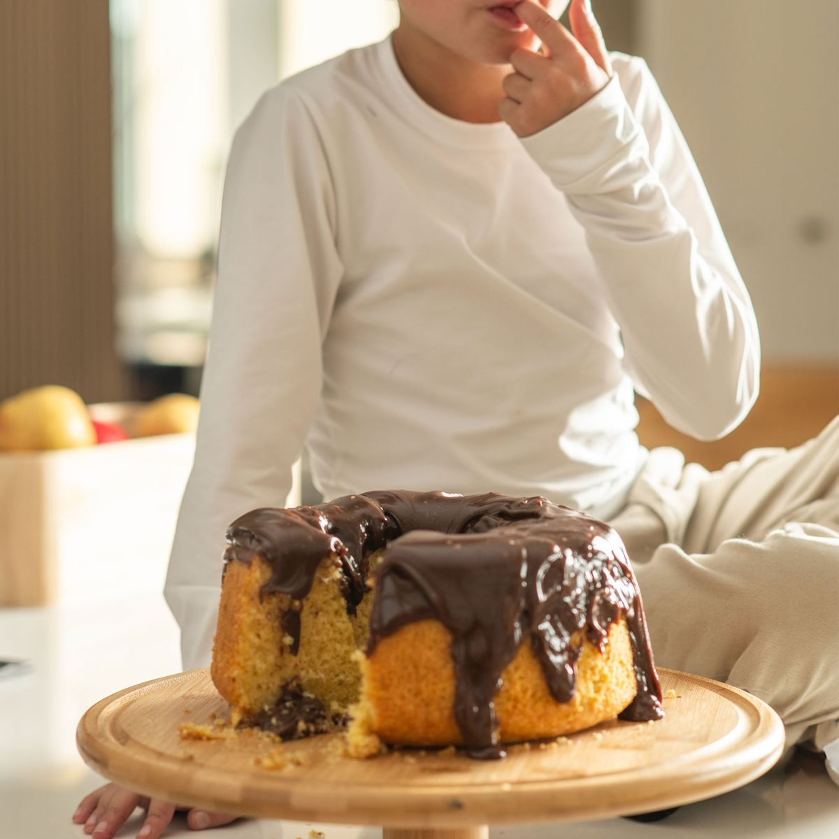 OU - Porta Torta 27,5 cm Con Pedestal Bambú (Sin Tapa) Ou OU