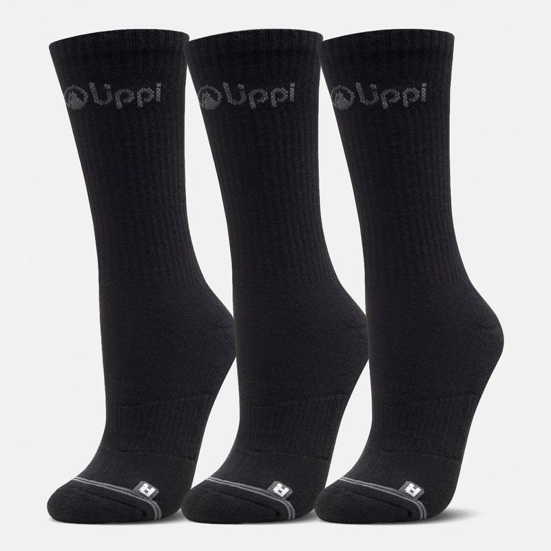 LIPPI - Calcetin Unisex Logo Lippi Pack Long Negro Lippi