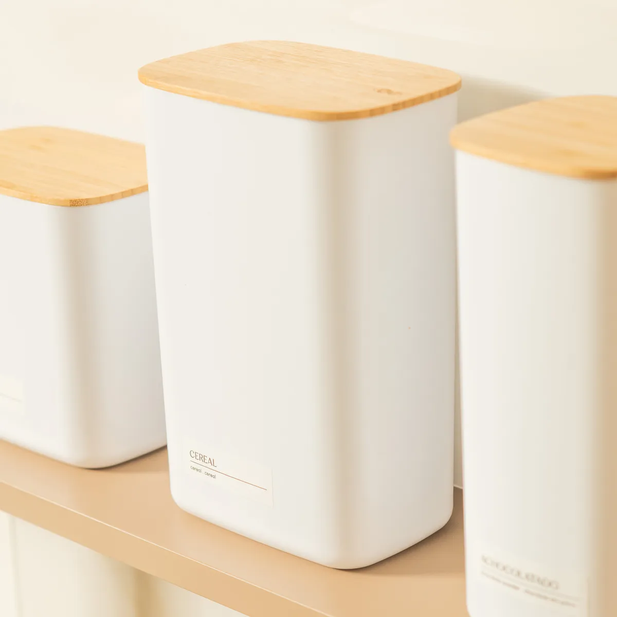 OU - Contenedor Hermético Rectangular con Tapa de Bambú Keep 2,3 lt Blanco Ou OU