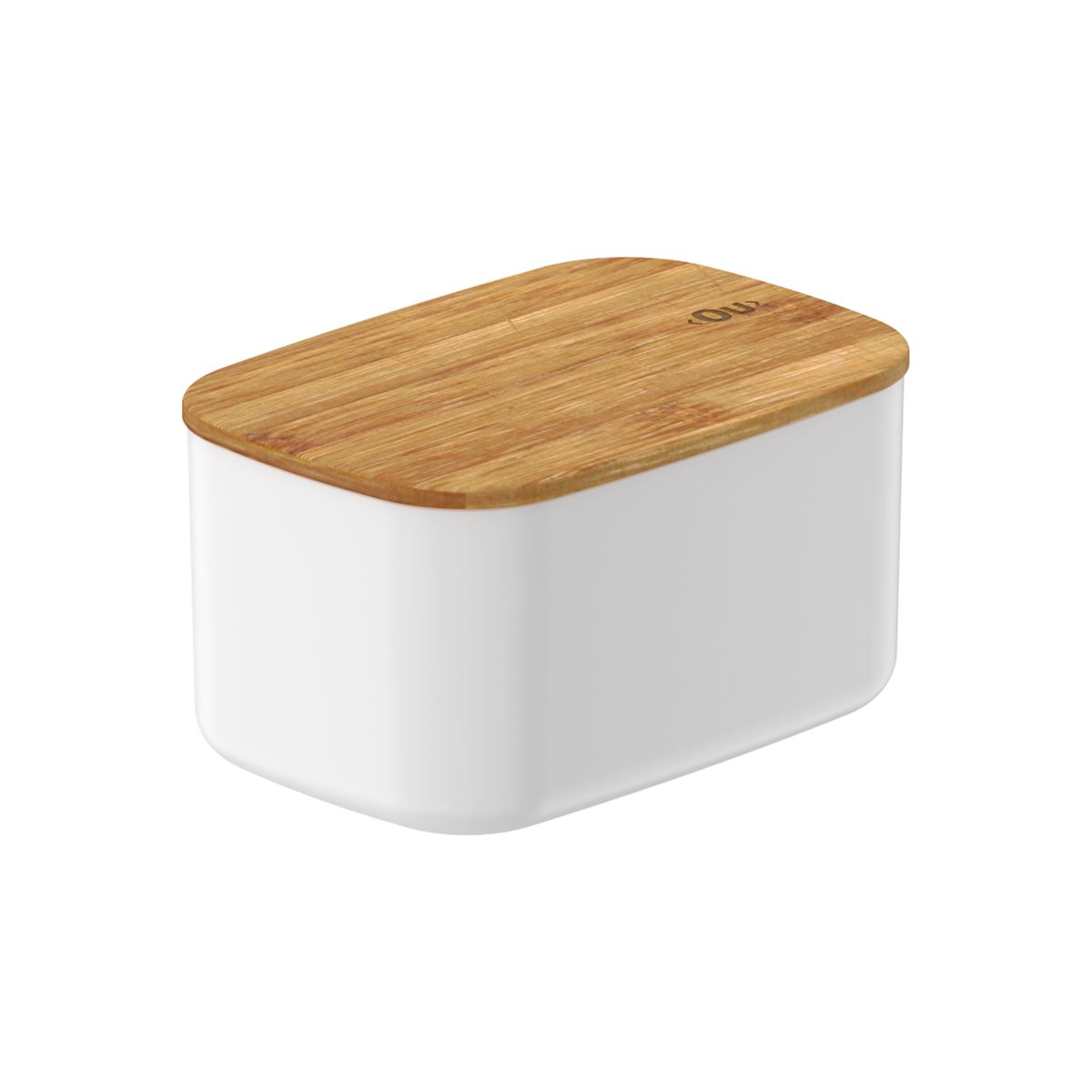 OU - Contenedor Hermético Rectangular con Tapa de Bambú Keep 0,65 lt Blanco Ou OU