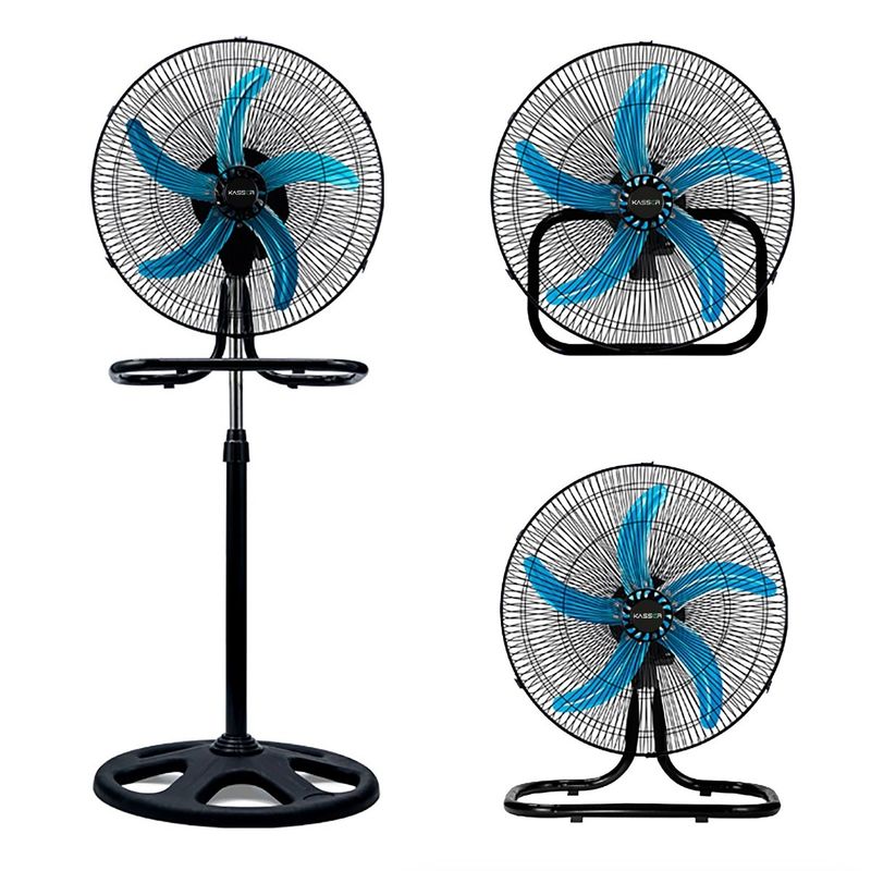 HOSSER - Ventilador 3 en 1 Industrial Kasser 5 Aspas 18 Pulgadas