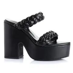 VIA UNO - Sandalia Mujer Negro 22433601