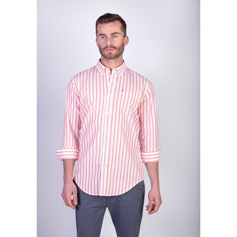 NEW MAN - Camisa Sandwell Naranjo New Man
