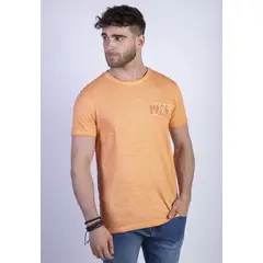 FEROUCH - Polera Dirty Wash New York Naranjo