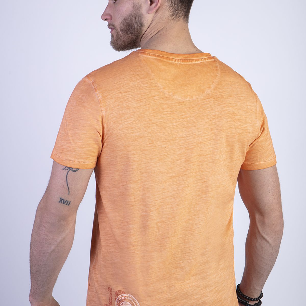 FEROUCH - Polera Dirty Wash New York Naranjo Ferouch
