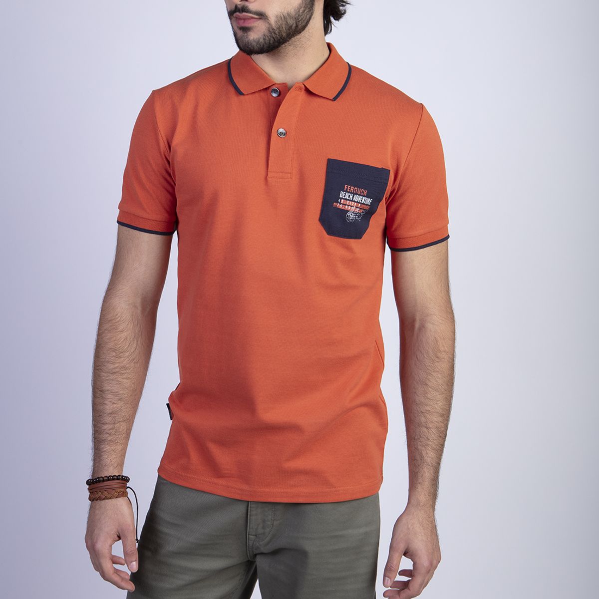 FEROUCH - Polera Albani Naranjo Ferouch