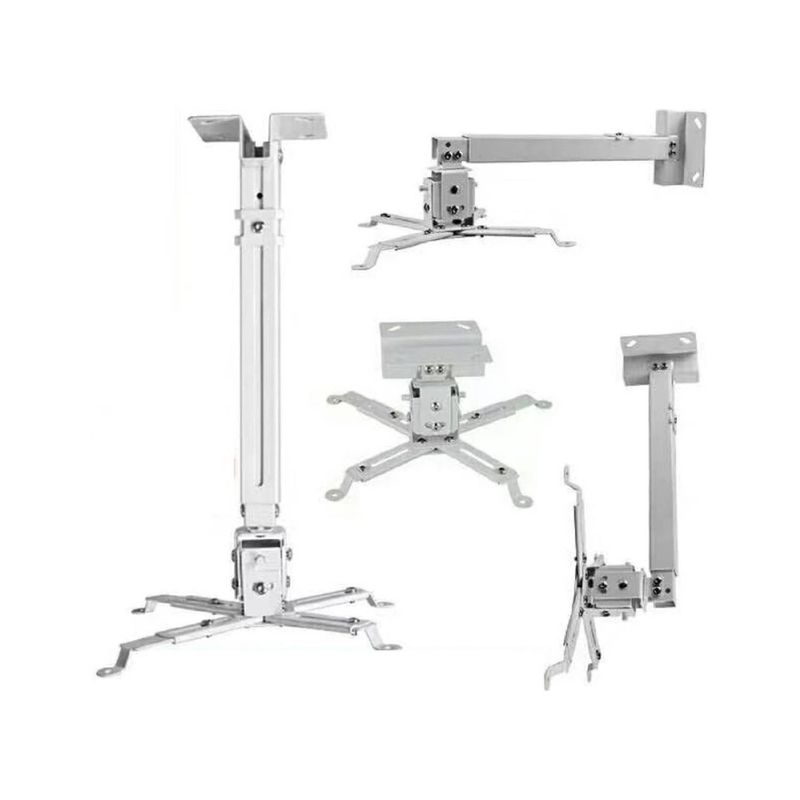U BUY - Soporte Proyector Brazo Extensible 30 A 60cm Metal Blanco