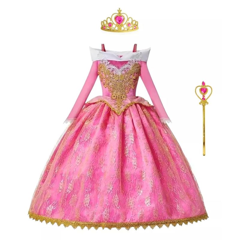 GENERICO - Disfraz Princesa Bella Durmiente, Aurora para niña Talla 4