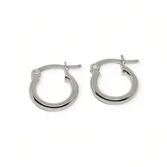 ANDREA COGGIOLA JOYAS - Aros Argollas Grosor 2mm Plata Fina 925