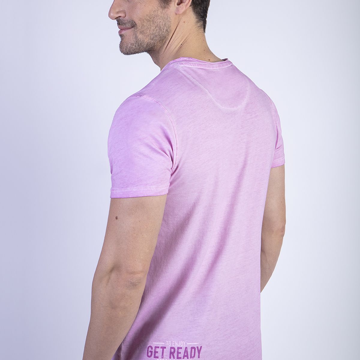 FEROUCH - Polera Dirty Wash Seatle Rosado Ferouch