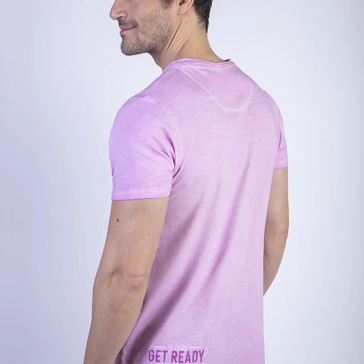 FEROUCH - Polera Dirty Wash Seatle Rosado Ferouch