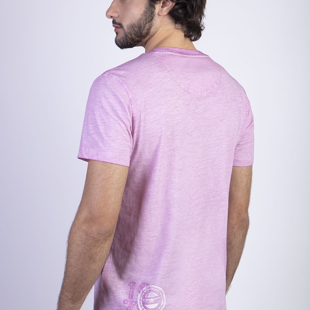FEROUCH - Polera Dirty Wash New York Rosado Ferouch