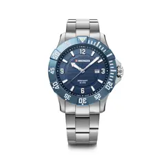 WENGER - Reloj Seaforce correa acero dial azul 43 mm