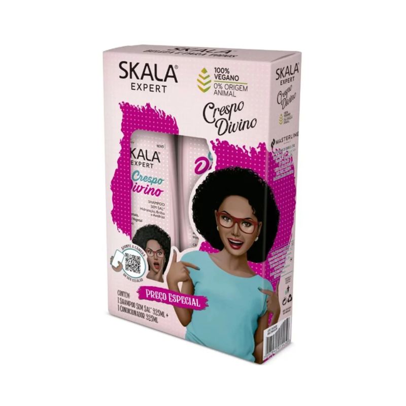 SKALA - Kit Shampoo Acondicionador Crespo Divino Skala 325ml c/u