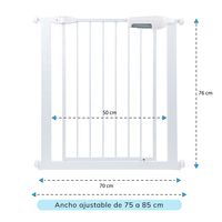 Reja Seguridad Escalera Puerta Bebe Mascotas 75-85 Cms Ancho