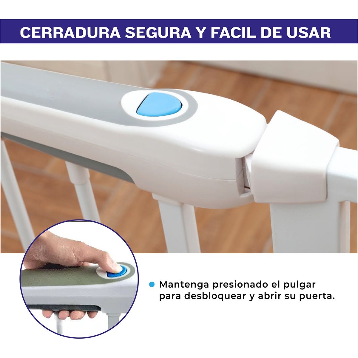 GENERICO - Reja Seguridad Escalera Puerta Bebe Mascotas 75-85 Cms Ancho