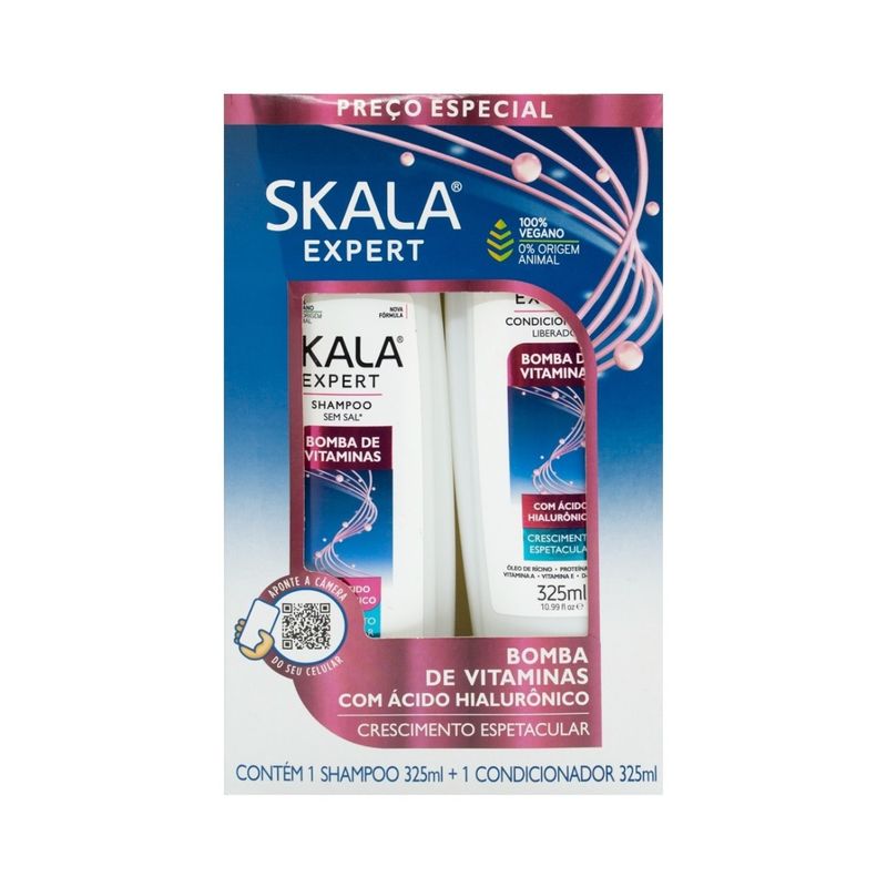 SKALA - Kit Shampoo Acondicionador Bomba de Vitamina Skala 325ml c/u