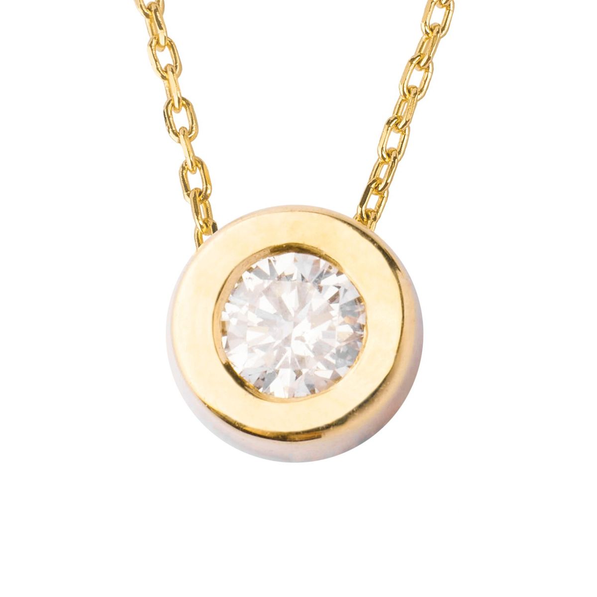 JB JOYAS BARON - Collar de Oro 18kt con Diamantes de Punto de Luz 10 Pts Totales